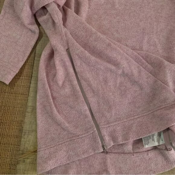 BDG womens size small soft crew neck long sleeve top with side zippers in pink - Picture 6 of 8